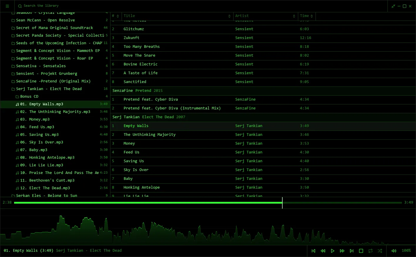The Phosphor workspace in rox